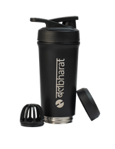 Premium Metal Protein Shaker – Dual-Side Open Stainless Steel Shaker for Easy Mixing & Cleaning