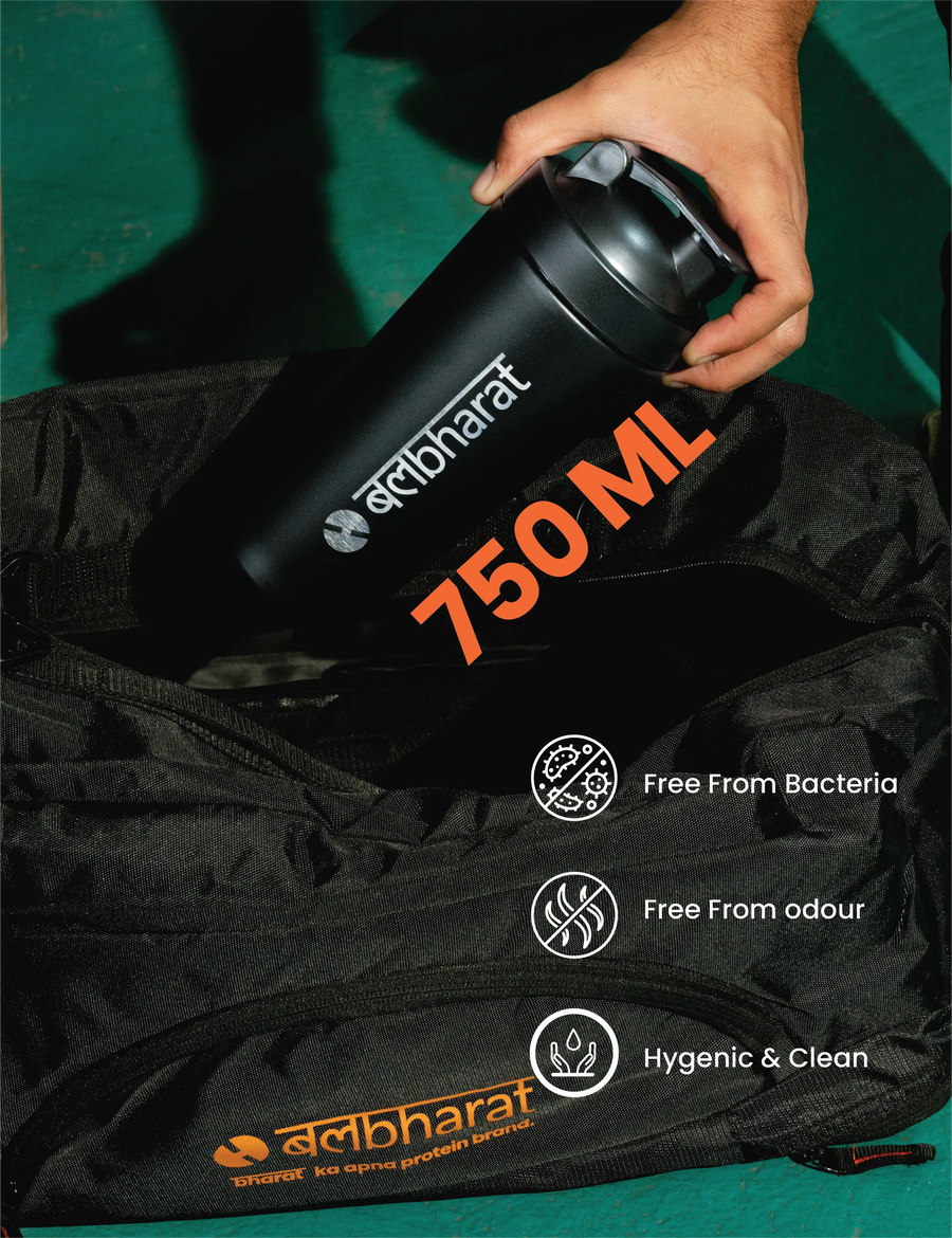 Metal Protein Shaker Bottle – Leak-Proof, Durable & Easy-Mix Shaker for Gym & Daily Use
