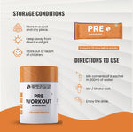 Load image into Gallery viewer, Bal Bharat Pre-Workout | 150mg Caffeine, Orange Peach, Pouch | Energy Boost, Focus &amp; Endurance

