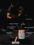 Bal Bharat Pre-Workout | 150mg Caffeine, Orange Peach, Pouch | Energy Boost, Focus & Endurance